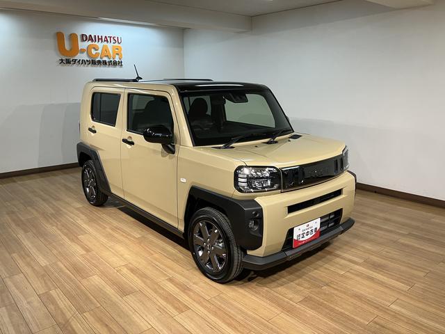 タフトＧターボ　ダーククロムベンチャー　サポカーＳワイド適合届出済未使用車　スカイフィールトップ　アダプティブクルーズコントロール　ＬＥＤヘッドライト　シートヒーター　プッシュボタンスタート　電動パーキングブレーキ　バックカメラ　１５インチアルミホイール（大阪府）の中古車