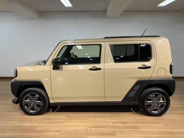 タフトＧターボ　ダーククロムベンチャー　サポカーＳワイド適合届出済未使用車　スカイフィールトップ　アダプティブクルーズコントロール　ＬＥＤヘッドライト　シートヒーター　プッシュボタンスタート　電動パーキングブレーキ　バックカメラ　１５インチアルミホイール（大阪府）の中古車