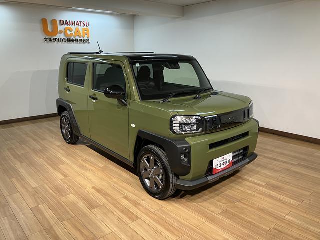 タフトGターボダーククロムベンチャー R7年式届出済未使用車スカイフィールトップ アダプティブクルーズコントロール LEDヘッドライト シートヒーター プッシュボタンスタート キーフリー 電動パーキングブレーキ バックカメラ 15インチアルミホイール(大阪府)の中古車