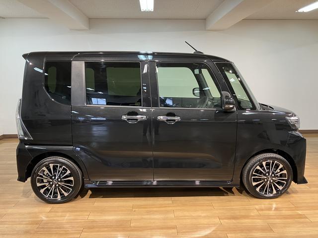 タントカスタムＲＳ／届出済未使用車／２５年モデルナビ／前後ドラレコ届出済未使用車／ターボ車／２５年モデルナビ／前後ドラレコ／バックカメラ／前席シートヒーター／電動パーキングブレーキ／両側パワースライドドア／ＬＥＤヘッドライト・フォグランプ／オートエアコン／キーフリー（大阪府）の中古車