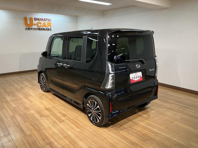 タントカスタムＲＳ／届出済未使用車／２５年モデルナビ／前後ドラレコ届出済未使用車／ターボ車／２５年モデルナビ／前後ドラレコ／バックカメラ／前席シートヒーター／電動パーキングブレーキ／両側パワースライドドア／ＬＥＤヘッドライト・フォグランプ／オートエアコン／キーフリー（大阪府）の中古車