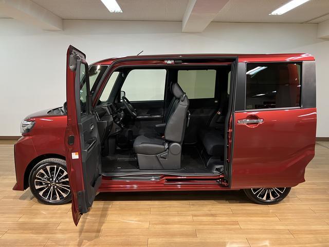 タントカスタムＲＳ　サポカーＳワイド適合　認定中古車届出済未使用車・ターボエンジン・バックカメラ・フルＬＥＤヘッドライト・フォグランプ・両側電動スライドドア・衝突回避軽減ブレーキ・電動パーキングブレーキ・レザー調ファブリックシート・シートヒーター（大阪府）の中古車