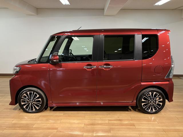 タントカスタムＲＳ　サポカーＳワイド適合　認定中古車届出済未使用車・ターボエンジン・バックカメラ・フルＬＥＤヘッドライト・フォグランプ・両側電動スライドドア・衝突回避軽減ブレーキ・電動パーキングブレーキ・レザー調ファブリックシート・シートヒーター（大阪府）の中古車