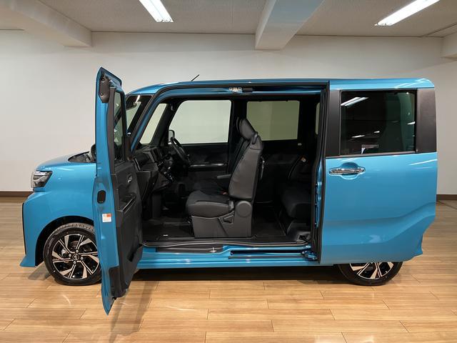 タントカスタムＸ　新車保証継承／衝突支援ブレーキ／残クレ対応車新車保証継承　届出済未使用車　両側電動スライドドア　バックカメラ　電動パーキングブレーキ　衝突支援ブレーキ　誤発信抑制制御機能　ＬＥＤヘッドランプ　前席シートヒーター　オートエアコン　キーフリー（大阪府）の中古車