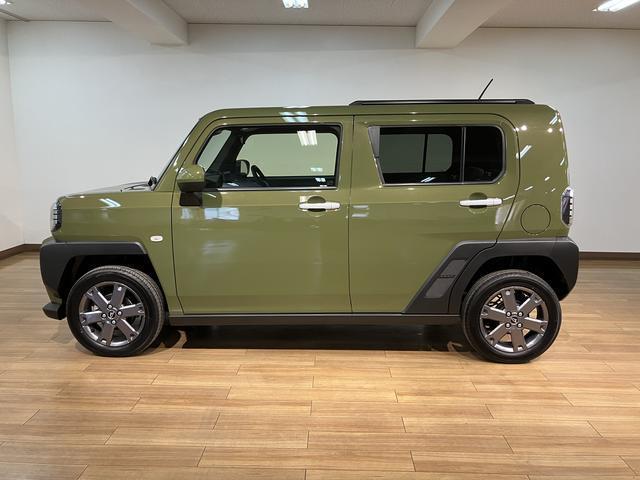 タフトＧターボ／届出済未使用車／ガラスルーフ／衝突軽減ブレーキ／新車保証継承／衝突軽減ブレーキ／届出済み未使用車／ターボ／ガラスルーフ／電動パーキングブレーキ／シートヒーター／スマートキー／オートエアコン／ＬＥＤヘッドライト・フォグ／１５インチアルミホイール／（大阪府）の中古車
