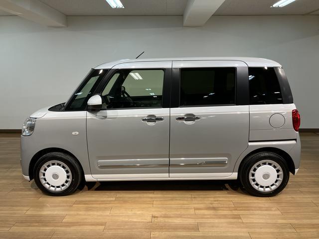 ムーヴキャンバスストライプスＧターボ　サポカーＳワイド適合　認定中古車届出済未使用車・ターボエンジン・純正メモリーナビ・バックカメラ・ナビ連動前後ドライブレコーダー・全車速追従機能クルーズコントロールＡＣＣ・両側電動スライドドア・電動パーキングブレーキ・スマートアシスト（大阪府）の中古車