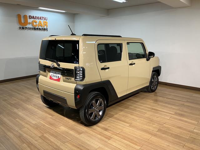 タフトＧターボ　ダーククロムベンチャー　２５年ナビ／ＦＲドラレコスカイフィールトップ　アダプティブクルーズコントロール　ＬＥＤヘッド／フォグ　運／助シートヒーター　プッシュボタンスタート　キーフリー　電動パーキングブレーキ　バックカメラ　１５インチアルミホイール（大阪府）の中古車