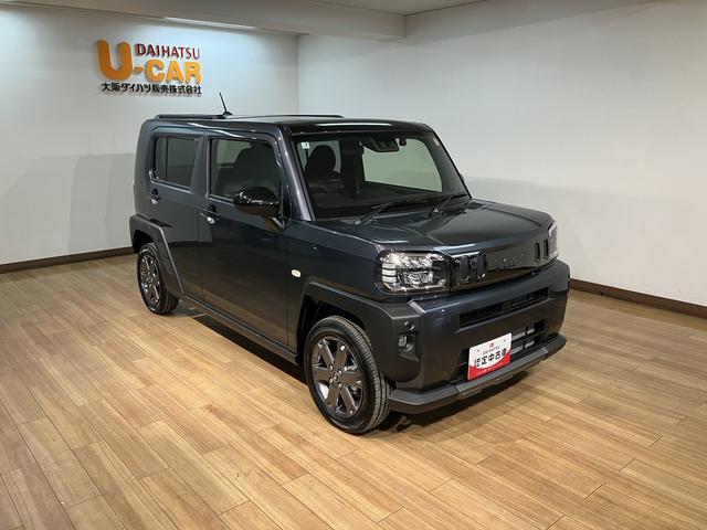 タフトGターボ ダーククロムベンチャー 25年ナビ/FRドラレコスカイフィールトップ アダプティブクルーズコントロール LEDヘッド/フォグ 運/助シートヒーター プッシュボタンスタート キーフリー 電動パーキングブレーキ バックカメラ 15インチアルミホイール(大阪府)の中古車