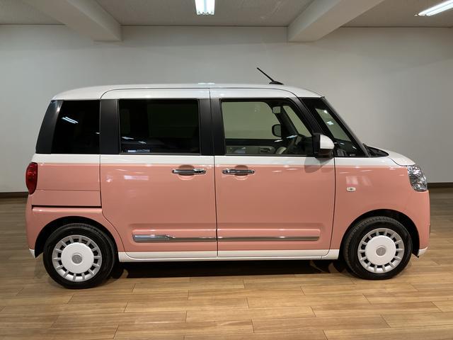 ムーヴキャンバスストライプスＧ　２５年ナビ／ＦＲドラレコ／バックカメラサポカーＳワイド適合　バックカメラ対応　ＵＳＢ接続端子　電動パーキングブレーキ　シートヒーター　両側オートスライドドア　Ｐスタート　ホッとカップホルダー　キーフリー（大阪府）の中古車