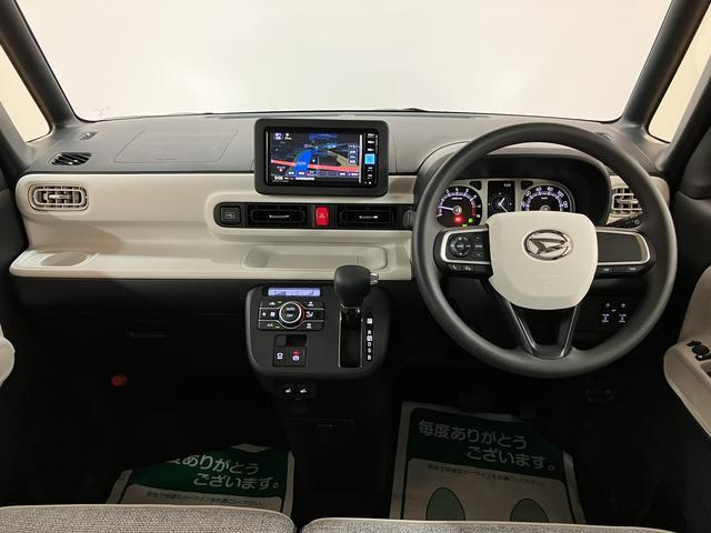 ムーヴキャンバスストライプスＧ　２５年ナビ／ＦＲドラレコ／バックカメラサポカーＳワイド適合　バックカメラ対応　ＵＳＢ接続端子　電動パーキングブレーキ　シートヒーター　両側オートスライドドア　Ｐスタート　ホッとカップホルダー　キーフリー（大阪府）の中古車