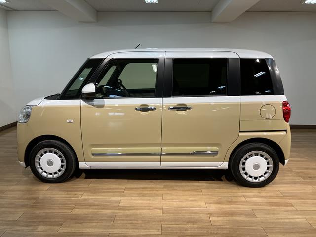 ムーヴキャンバスストライプスＧ　２５年ナビ／ＦＲドラレコ／バックカメラサポカーＳワイド適合　バックカメラ対応　ＵＳＢ接続端子　電動パーキングブレーキ　シートヒーター　両側オートスライドドア　Ｐスタート　ホッとカップホルダー　キーフリー（大阪府）の中古車