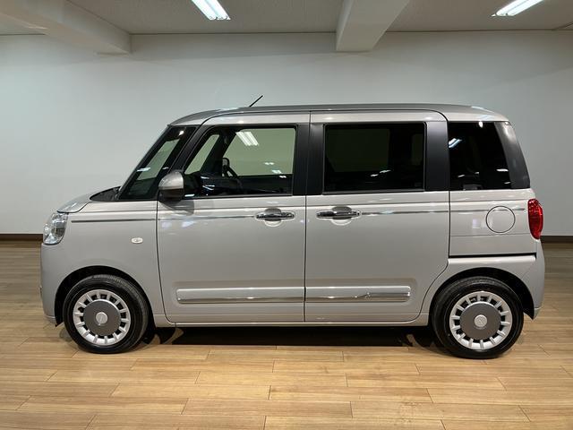 ムーヴキャンバスセオリーＧ　Ｒ７年式／バックカメラ対応／両側パワスラＲ７年式走行４ｋｍ／バックカメラ対応車／ステアリングスイッチ／前席シートヒーター／電動パーキングブレーキ／両側パワースライドドア／ＬＥＤヘッドライト・フォグランプ／オートエアコン／キーフリー（大阪府）の中古車