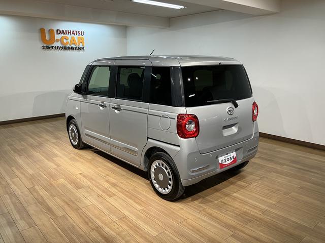 ムーヴキャンバスセオリーＧ　Ｒ７年式／バックカメラ対応／両側パワスラＲ７年式走行４ｋｍ／バックカメラ対応車／ステアリングスイッチ／前席シートヒーター／電動パーキングブレーキ／両側パワースライドドア／ＬＥＤヘッドライト・フォグランプ／オートエアコン／キーフリー（大阪府）の中古車