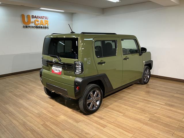 タフトGターボ ダーククロムベンチャー R7年式/バックカメラ対応スカイフィールトップ アダプティブクルーズコントロール LEDヘッド/フォグ 運/助シートヒーター プッシュボタンスタート キーフリー 電動パーキングブレーキ バックカメラ 15インチアルミホイール(大阪府)の中古車