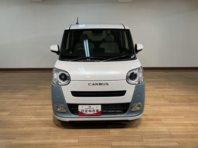 ムーヴキャンバスストライプスＧターボ　２５年ナビ／ＦＲドラレコ／バックカメラサポカーＳワイド適合　バックカメラ対応　ＵＳＢ接続端子　電動パーキングブレーキ　シートヒーター　両側オートスライドドア　Ｐスタート　ホッとカップホルダー　キーフリー（大阪府）の中古車