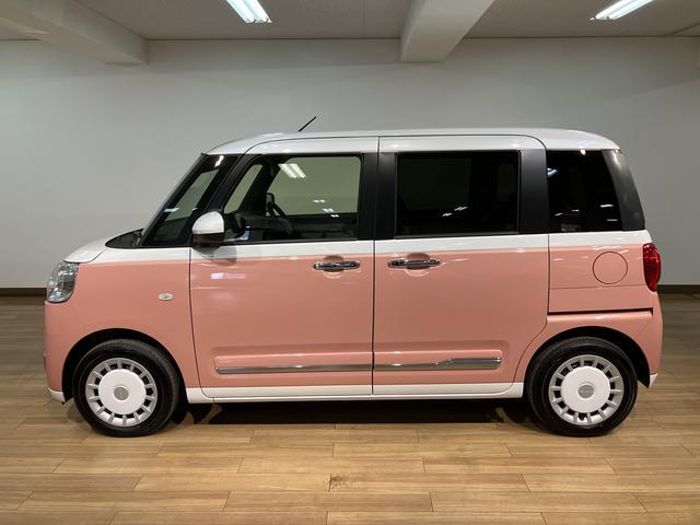 ムーヴキャンバスストライプスＧ　２５年ナビ／ＦＲドラレコ／バックカメラサポカーＳワイド適合　バックカメラ対応　ＵＳＢ接続端子　電動パーキングブレーキ　シートヒーター　両側オートスライドドア　Ｐスタート　ホッとカップホルダー　キーフリー（大阪府）の中古車