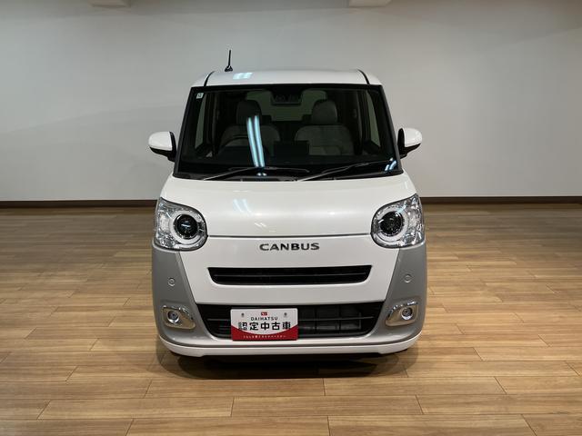 ムーヴキャンバスストライプスＧターボ　弊社元試乗車／ナビ／バックカメラサポカーＳワイド適合　ＵＳＢ接続端子　電動パーキングブレーキ　シートヒーター　両側オートスライドドア　Ｐスタート　全車速追従機能付ＡＣＣ　ホッとカップホルダー　キーフリー（大阪府）の中古車