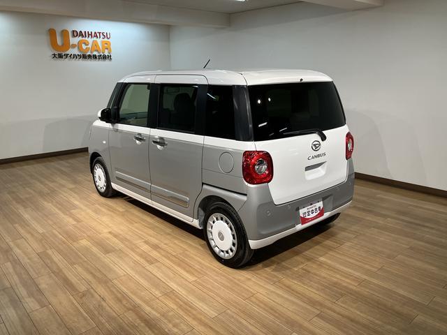 ムーヴキャンバスストライプスＧターボ　弊社元試乗車／ナビ／バックカメラサポカーＳワイド適合　ＵＳＢ接続端子　電動パーキングブレーキ　シートヒーター　両側オートスライドドア　Ｐスタート　全車速追従機能付ＡＣＣ　ホッとカップホルダー　キーフリー（大阪府）の中古車