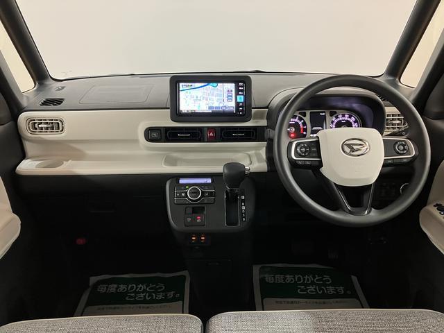 ムーヴキャンバスストライプスＧターボ　弊社元試乗車／ナビ／バックカメラサポカーＳワイド適合　ＵＳＢ接続端子　電動パーキングブレーキ　シートヒーター　両側オートスライドドア　Ｐスタート　全車速追従機能付ＡＣＣ　ホッとカップホルダー　キーフリー（大阪府）の中古車