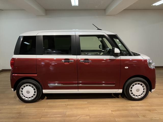 ムーヴキャンバスストライプスG 弊社元試乗車/25年ナビ/バックカメラサポカーSワイド適合 バックカメラ対応 USB接続端子 電動パーキングブレーキ シートヒーター 両側オートスライドドア Pスタート ホッとカップホルダー キーフリー(大阪府)の中古車