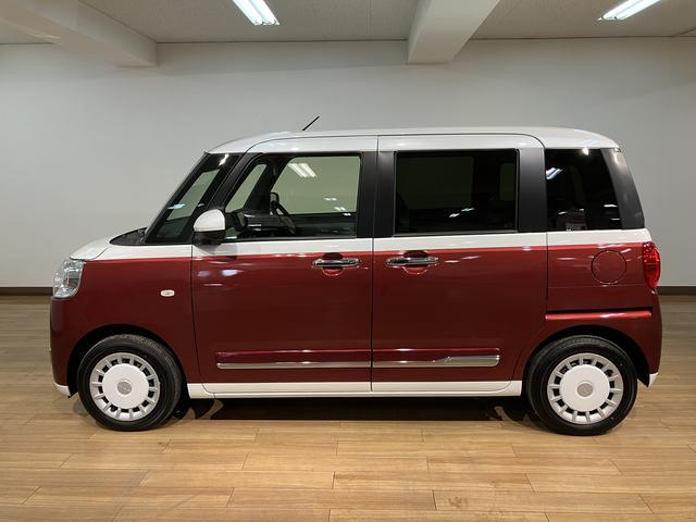 ムーヴキャンバスストライプスG 弊社元試乗車/25年ナビ/バックカメラサポカーSワイド適合 バックカメラ対応 USB接続端子 電動パーキングブレーキ シートヒーター 両側オートスライドドア Pスタート ホッとカップホルダー キーフリー(大阪府)の中古車