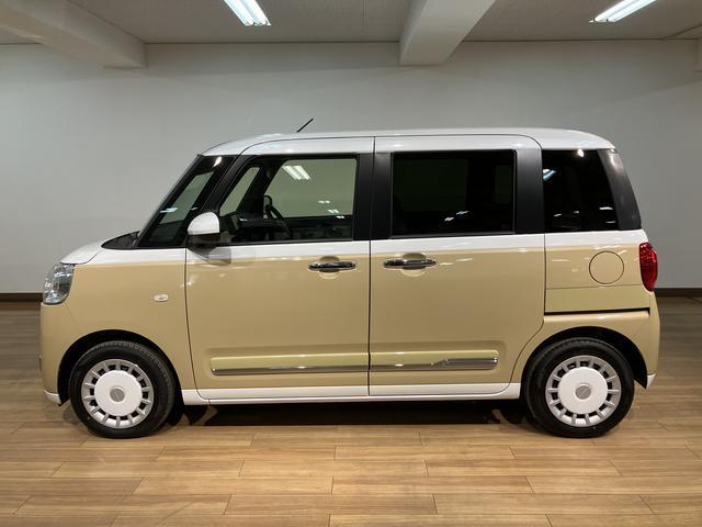 ムーヴキャンバスストライプスG 弊社元試乗車/25年ナビ/バックカメラサポカーSワイド適合 バックカメラ対応 USB接続端子 電動パーキングブレーキ シートヒーター 両側オートスライドドア Pスタート ホッとカップホルダー キーフリー(大阪府)の中古車