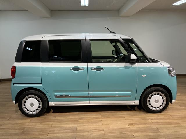 ムーヴキャンバスストライプスG 弊社元試乗車/25年ナビ/バックカメラサポカーSワイド適合 バックカメラ対応 USB接続端子 電動パーキングブレーキ シートヒーター 両側オートスライドドア Pスタート ホッとカップホルダー キーフリー(大阪府)の中古車