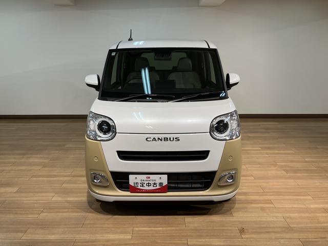 ムーヴキャンバスストライプスＧ　弊社元試乗車／ナビ／バックカメラ／Ｒ６年式サポカーＳワイド適合　バックカメラ対応　ＵＳＢ接続端子　電動パーキングブレーキ　シートヒーター　両側オートスライドドア　Ｐスタート　ホッとカップホルダー　キーフリー（大阪府）の中古車