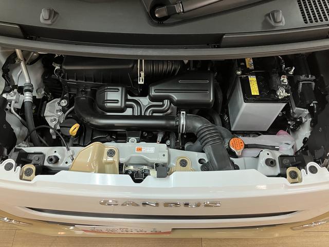 ムーヴキャンバスストライプスＧ　弊社元試乗車／ナビ／バックカメラ／Ｒ６年式サポカーＳワイド適合　バックカメラ対応　ＵＳＢ接続端子　電動パーキングブレーキ　シートヒーター　両側オートスライドドア　Ｐスタート　ホッとカップホルダー　キーフリー（大阪府）の中古車