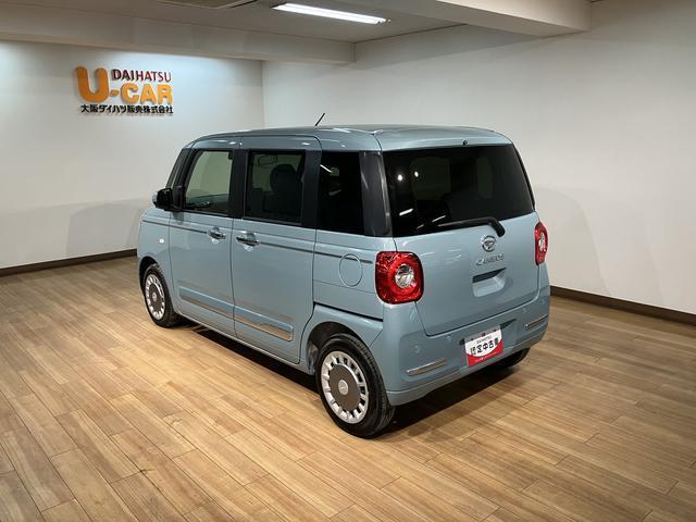 ムーヴキャンバスセオリーＧターボ　弊社元試乗車／２５年式ナビ／バックカメラサポカーＳワイド適合　ナビゲーション　電動パーキングブレーキ　シートヒーター　両側オートスライドドア　ＬＥＤヘッドライト　全車速追従機能付ＡＣＣ　ホッとカップホルダー　キーフリー（大阪府）の中古車