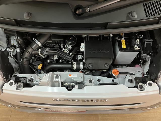 ムーヴキャンバスストライプスＧターボ　弊社元試乗車／２５年ナビ／バックカメラサポカーＳワイド適合　２５年モデルナビ　ＵＳＢ接続端子　電動パーキングブレーキ　シートヒーター　両側オートスライドドア　Ｐスタート　全車速追従機能付ＡＣＣ　ホッとカップホルダー　キーフリー（大阪府）の中古車