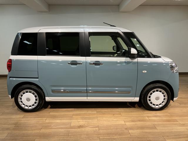 ムーヴキャンバスストライプスＧ　Ｒ７年式／２５年ナビ／バックカメラ／ドラレコサポカーＳワイド適合　バックカメラ対応　ＵＳＢ接続端子　電動パーキングブレーキ　シートヒーター　両側オートスライドドア　Ｐスタート　ホッとカップホルダー　キーフリー（大阪府）の中古車