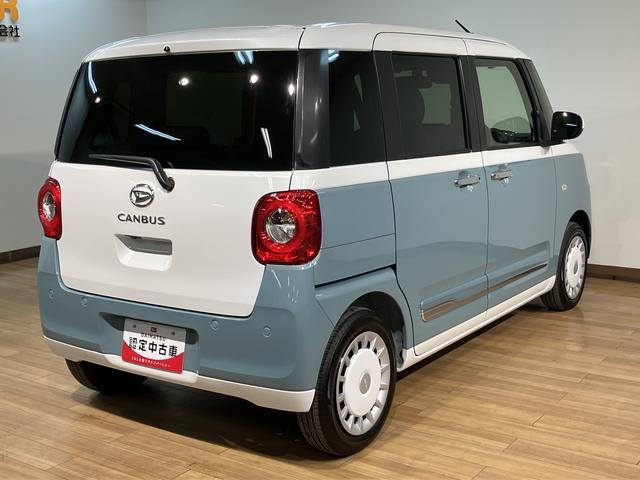 ムーヴキャンバスストライプスＧ　Ｒ７年式／２５年ナビ／バックカメラ／ドラレコサポカーＳワイド適合　バックカメラ対応　ＵＳＢ接続端子　電動パーキングブレーキ　シートヒーター　両側オートスライドドア　Ｐスタート　ホッとカップホルダー　キーフリー（大阪府）の中古車