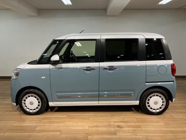 ムーヴキャンバスストライプスＧ　弊社元試乗車／２５年ナビ／バックカメラサポカーＳワイド適合　バックカメラ対応　ＵＳＢ接続端子　電動パーキングブレーキ　シートヒーター　両側オートスライドドア　Ｐスタート　ホッとカップホルダー　キーフリー（大阪府）の中古車