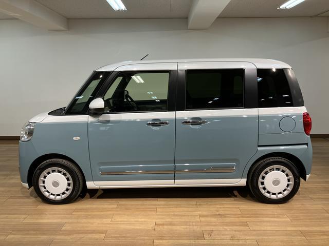 ムーヴキャンバスストライプスＧ　弊社元試乗車／２５年ナビ／バックカメラサポカーＳワイド適合　バックカメラ対応　ＵＳＢ接続端子　電動パーキングブレーキ　シートヒーター　両側オートスライドドア　Ｐスタート　ホッとカップホルダー　キーフリー（大阪府）の中古車