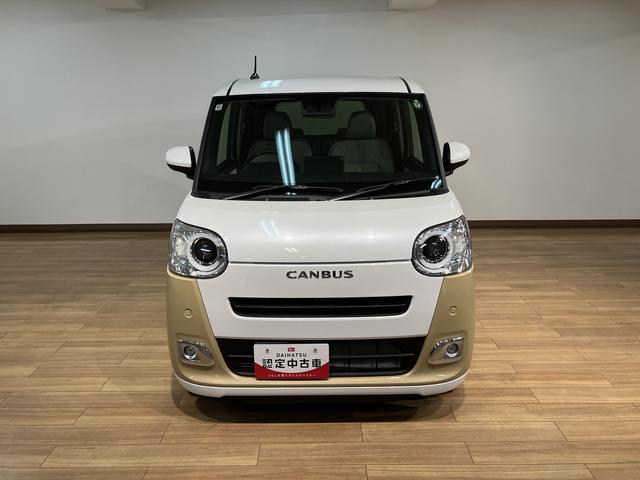 ムーヴキャンバスストライプスＧターボ　弊社元試乗車／２５年ナビ／バックカメラサポカーＳワイド適合　バックカメラ対応　ＵＳＢ接続端子　電動パーキングブレーキ　シートヒーター　両側オートスライドドア　Ｐスタート　ホッとカップホルダー　キーフリー（大阪府）の中古車