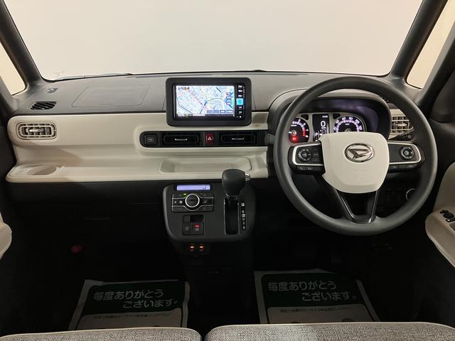 ムーヴキャンバスストライプスＧターボ　弊社元試乗車／２５年ナビ／バックカメラサポカーＳワイド適合　バックカメラ対応　ＵＳＢ接続端子　電動パーキングブレーキ　シートヒーター　両側オートスライドドア　Ｐスタート　ホッとカップホルダー　キーフリー（大阪府）の中古車