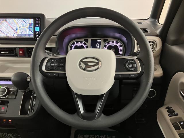 ムーヴキャンバスストライプスＧターボ　弊社元試乗車／２５年ナビ／バックカメラサポカーＳワイド適合　バックカメラ対応　ＵＳＢ接続端子　電動パーキングブレーキ　シートヒーター　両側オートスライドドア　Ｐスタート　ホッとカップホルダー　キーフリー（大阪府）の中古車