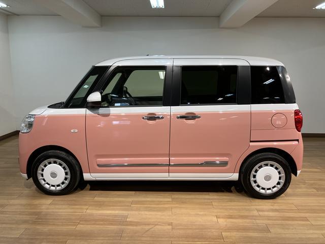 ムーヴキャンバスストライプスＧ　Ｒ７年式／２５年ナビ／バックカメラ／ドラレコサポカーＳワイド適合　バックカメラ対応　ＵＳＢ接続端子　電動パーキングブレーキ　シートヒーター　両側オートスライドドア　Ｐスタート　ホッとカップホルダー　キーフリー（大阪府）の中古車