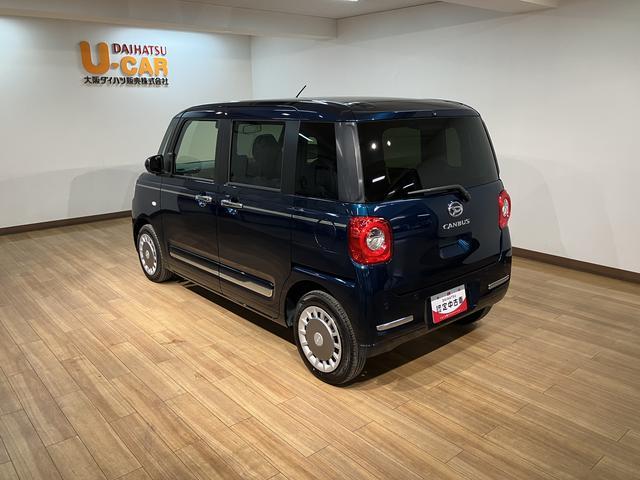 ムーヴキャンバスセオリーGターボ 弊社元試乗車/25年ナビ/バックカメラサポカーSワイド適合 アダプティブクルーズコントロール USB接続端子 電動パーキングブレーキ シートヒーター 両側オートスライドドア Pスタート ホッとカップホルダー キーフリー(大阪府)の中古車