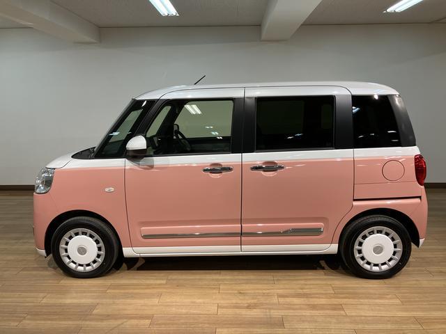 ムーヴキャンバスストライプスG 弊社元試乗車/25年モデルナビ/バックカメラサポカーSワイド適合 バックカメラ対応 USB接続端子 電動パーキングブレーキ シートヒーター 両側オートスライドドア Pスタート ホッとカップホルダー キーフリー(大阪府)の中古車