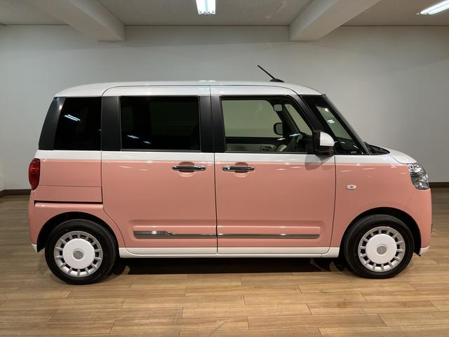 ムーヴキャンバスストライプスG 弊社元試乗車/25年モデルナビ/バックカメラサポカーSワイド適合 バックカメラ対応 USB接続端子 電動パーキングブレーキ シートヒーター 両側オートスライドドア Pスタート ホッとカップホルダー キーフリー(大阪府)の中古車