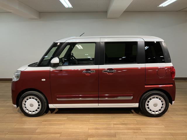 ムーヴキャンバスストライプスG 弊社元試乗車/25年モデルナビ/バックカメラサポカーSワイド適合 25年モデルナビ バックカメラ対応 USB接続端子 電動パーキングブレーキ シートヒーター 両側オートスライドドア Pスタート ホッとカップホルダー キーフリー(大阪府)の中古車