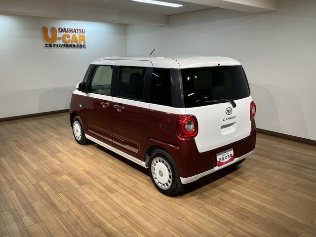 ムーヴキャンバスストライプスG 弊社元試乗車/25年モデルナビ/バックカメラサポカーSワイド適合 25年モデルナビ バックカメラ対応 USB接続端子 電動パーキングブレーキ シートヒーター 両側オートスライドドア Pスタート ホッとカップホルダー キーフリー(大阪府)の中古車