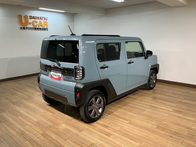 タフトＧターボ　ダーククロムベンチャー／弊社元試乗車／ＡＣＣスカイフィールトップ　アダプティブクルーズコントロール　ＬＥＤヘッド／フォグ　運／助シートヒーター　プッシュボタンスタート　キーフリー　電動パーキングブレーキ　バックカメラ　１５インチアルミホイール（大阪府）の中古車