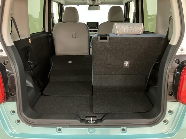 ムーヴキャンバスストライプスＧターボ　２５年ナビ／バックカメラ／走行３３ｋｍサポカーＳワイド適合　バックカメラ対応　ＵＳＢ接続端子　電動パーキングブレーキ　シートヒーター　両側オートスライドドア　Ｐスタート　ホッとカップホルダー　キーフリー（大阪府）の中古車