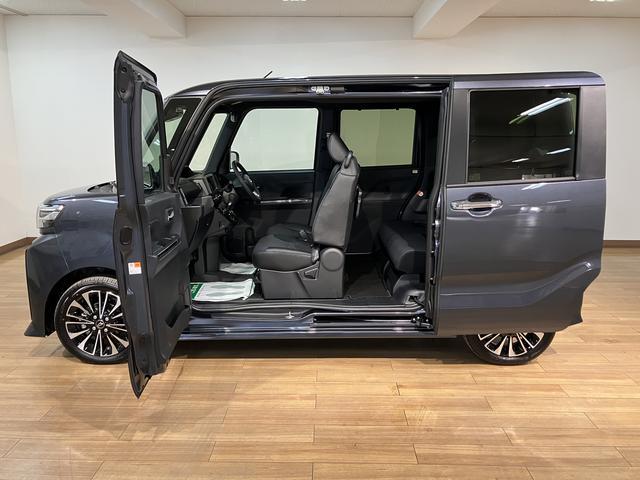 タントカスタムＲＳ　Ｒ７年式／バックカメラ対応／走行３８ｋｍターボ　スマートアシスト　バックカメラ　両側リヤパワースライドドア　プッシュボタンエンジンスタート　シートヒーター　ＬＥＤヘッドライト　アルミホイール　オートエアコン　オートライト　ＡＢＳ（大阪府）の中古車