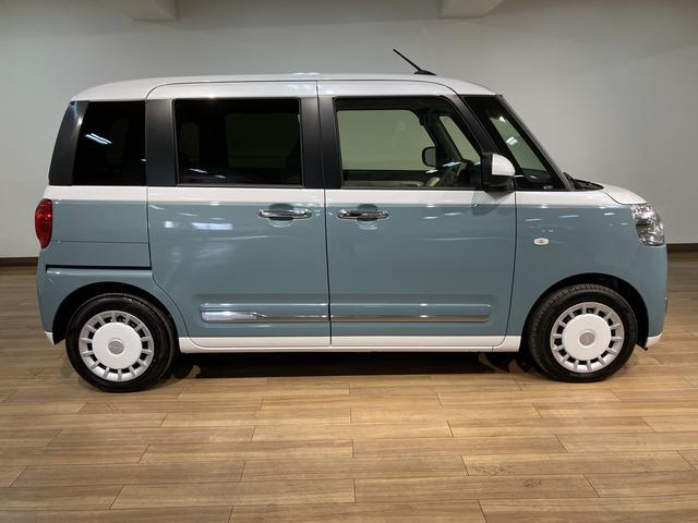 ムーヴキャンバスストライプスGターボ 25年ナビ/バックカメラ/ACC走行無制限1年保証 両側電動スライドドア アダプティブクルーズコントロール 前後コーナーセンサー 前席シートヒーター ホッとカップホルダー オートマチックハイビーム LEDヘッドライト スマートキー(大阪府)の中古車