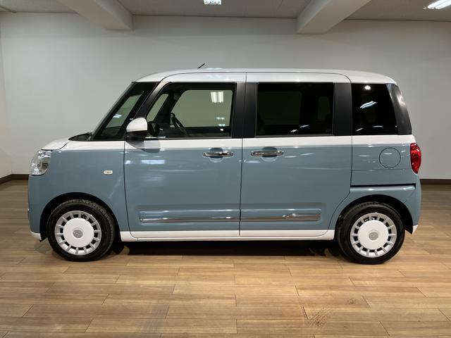 ムーヴキャンバスストライプスGターボ 25年ナビ/バックカメラ/ACC走行無制限1年保証 両側電動スライドドア アダプティブクルーズコントロール 前後コーナーセンサー 前席シートヒーター ホッとカップホルダー オートマチックハイビーム LEDヘッドライト スマートキー(大阪府)の中古車