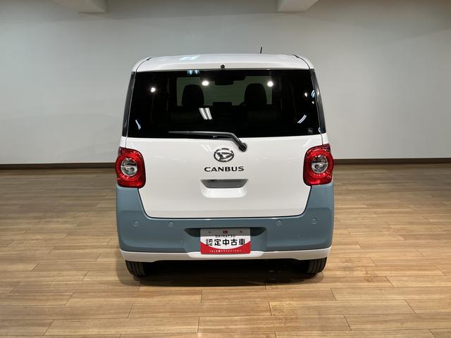 ムーヴキャンバスストライプスＧ　２５年ナビ／バックカメラ／走行４ｋｍサポカーＳワイド適合　バックカメラ対応　ＵＳＢ接続端子　電動パーキングブレーキ　シートヒーター　両側オートスライドドア　Ｐスタート　ホッとカップホルダー　キーフリー（大阪府）の中古車